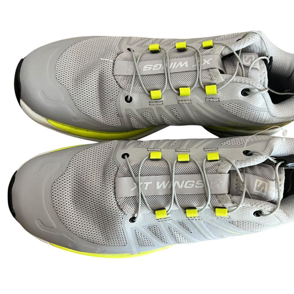 Salomon XT-Wings 2 Trail Running Shoes Yellow/Grey Sneakers Women Size 9 - Picture 7 of 12